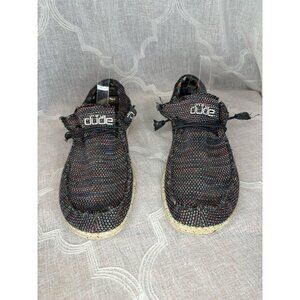 Hey Dude Mens Wally Sox Blue Orange Size 10 US